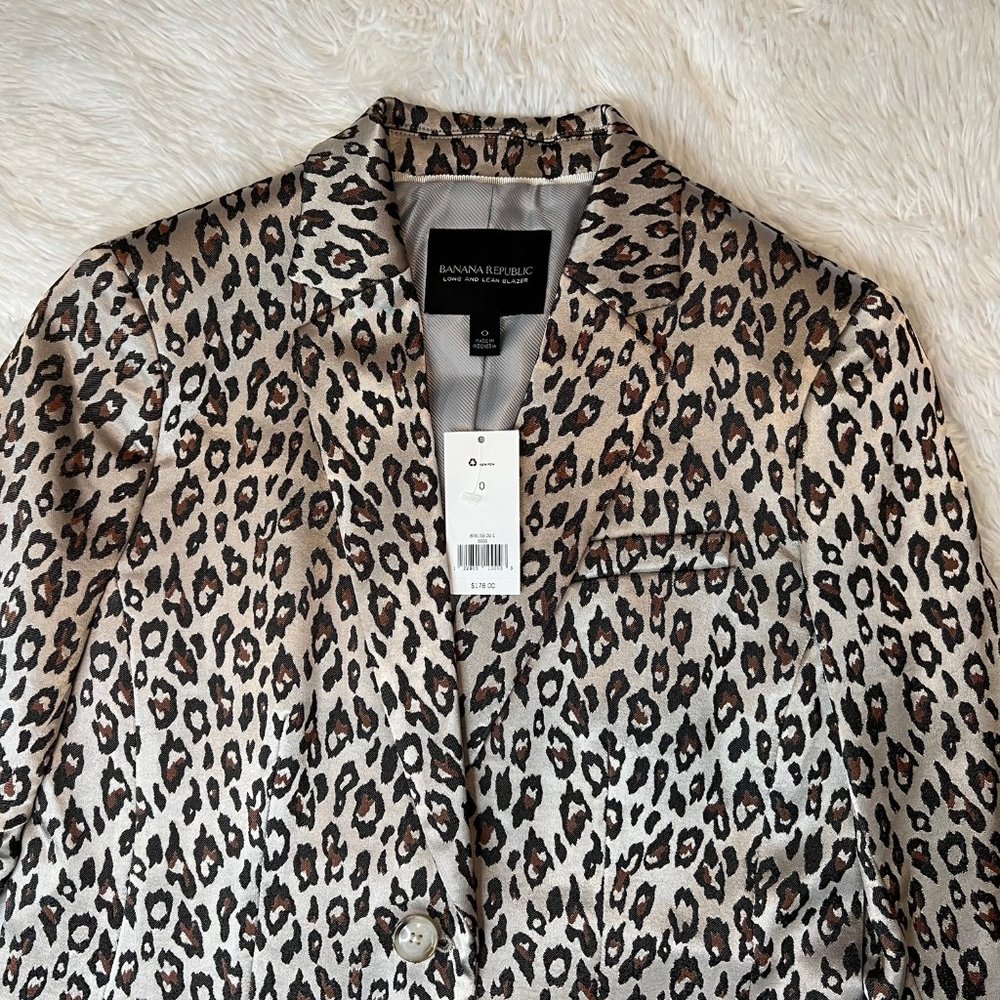 🎉HPx2🎉 Banana Republic Leopard Blazer / Jacket - Picture 4 of 15